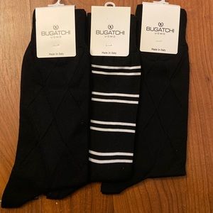 SOLD NWT 3-Pack of Bugatchi Socks - Assorted Black